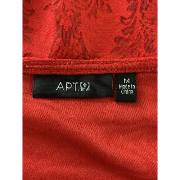 APT.9 Womens Sleeveless Red Peplum Top Size Medium - Picture 5 of 6